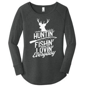 Hunting, Fishing and Loving everyday Sport Women's Perfect Tri Tunic Long Sleeve Shirt