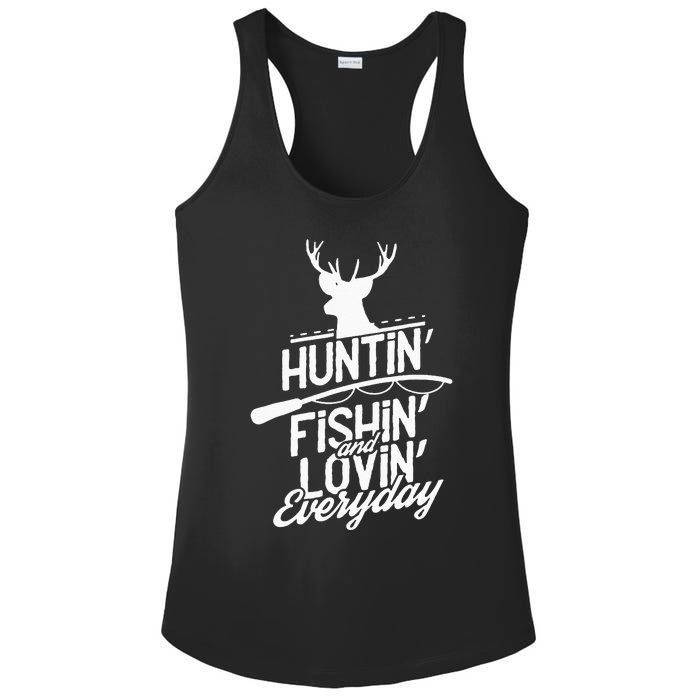 Hunting, Fishing and Loving everyday Sport Ladies PosiCharge Competitor Racerback Tank