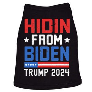 Hidin From Biden Trump 2024 Funny Anti Joe Biden Doggie Tank