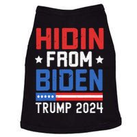 Hidin From Biden Trump 2024 Funny Anti Joe Biden Doggie Tank