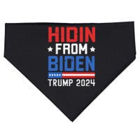 Hidin From Biden Trump 2024 Funny Anti Joe Biden USA-Made Doggie Bandana