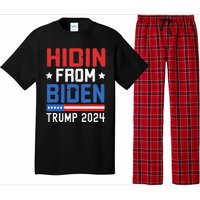 Hidin From Biden Trump 2024 Funny Anti Joe Biden Pajama Set