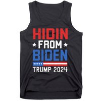 Hidin From Biden Trump 2024 Funny Anti Joe Biden Tank Top