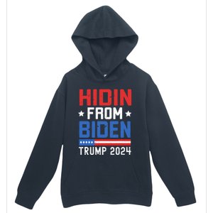 Hidin From Biden Trump 2024 Funny Anti Joe Biden Urban Pullover Hoodie