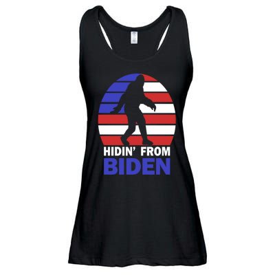 Hidin From Biden Anti Joe Biden 2020 Election Hiding Bigfoot Ladies Essential Flowy Tank