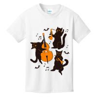 Halloween Funny Band Musical Cats Cello Trumpet Kids T-Shirt