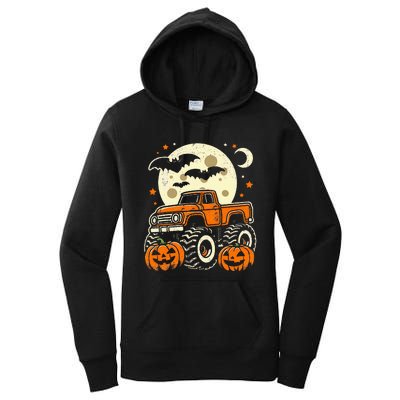 Halloween For Boy Monster Truck Pumpkin Halloween Women's Pullover Hoodie