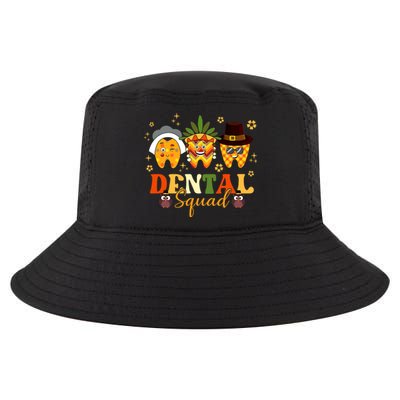 Happy Fall Brush Them All Dental Dentist Squad Thanksgiving Cool Comfort Performance Bucket Hat