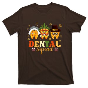 Happy Fall Brush Them All Dental Dentist Squad Thanksgiving T-Shirt