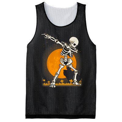 Halloweens For Boy Girl Dabbing Skeleton Costume Mesh Reversible Basketball Jersey Tank