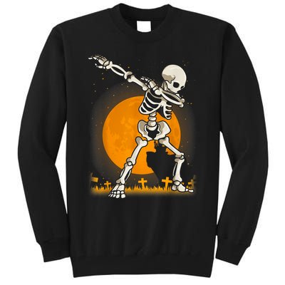 Halloweens For Boy Girl Dabbing Skeleton Costume Tall Sweatshirt