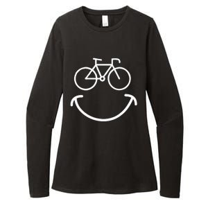 Happy Face Bike Cycling And Cyclist Womens CVC Long Sleeve Shirt