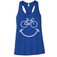 Happy Face Bike Cycling And Cyclist Women's Racerback Tank