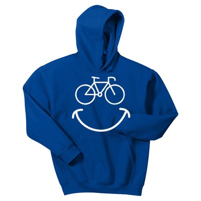 Happy Face Bike Cycling And Cyclist Kids Hoodie