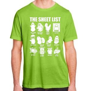 Halloween Funny Boo Sheet Ghost The Sheet List Gift Adult ChromaSoft Performance T-Shirt