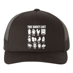 Halloween Funny Boo Sheet Ghost The Sheet List Gift Yupoong Adult 5-Panel Trucker Hat