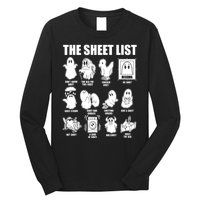 Halloween Funny Boo Sheet Ghost The Sheet List Gift Long Sleeve Shirt