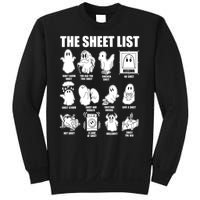 Halloween Funny Boo Sheet Ghost The Sheet List Gift Sweatshirt