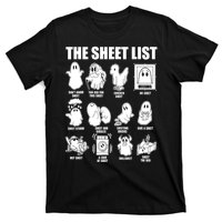 Halloween Funny Boo Sheet Ghost The Sheet List Gift T-Shirt