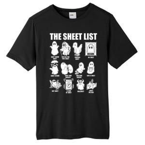 Halloween Funny Boo Sheet Ghost The Sheet List Gift Tall Fusion ChromaSoft Performance T-Shirt