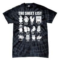 Halloween Funny Boo Sheet Ghost The Sheet List Gift Tie-Dye T-Shirt