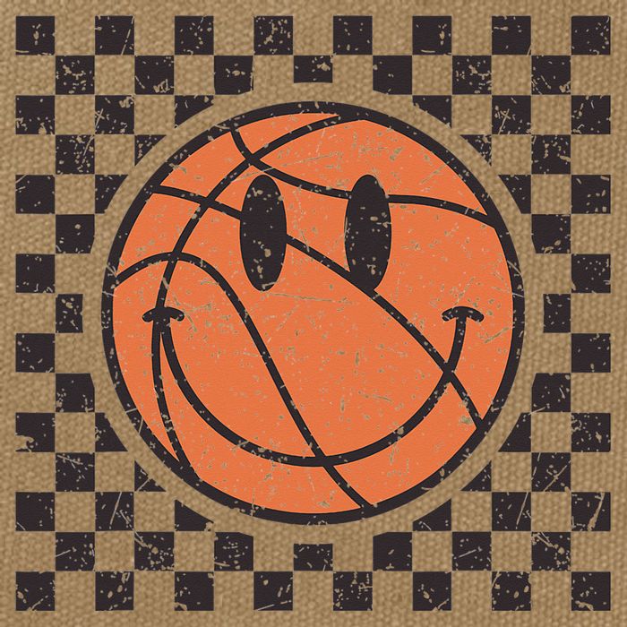Happy Face Basketball Lover Smile Face Funny Smiling Cotton Canvas Backpack