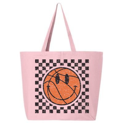 Happy Face Basketball Lover Smile Face Funny Smiling 25L Jumbo Tote
