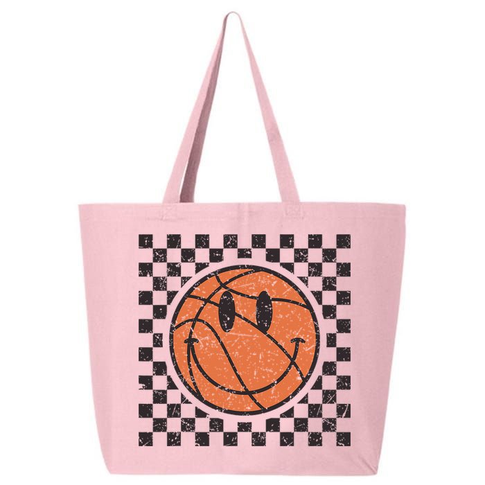 Happy Face Basketball Lover Smile Face Funny Smiling 25L Jumbo Tote