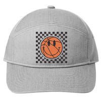 Happy Face Basketball Lover Smile Face Funny Smiling 7-Panel Snapback Hat