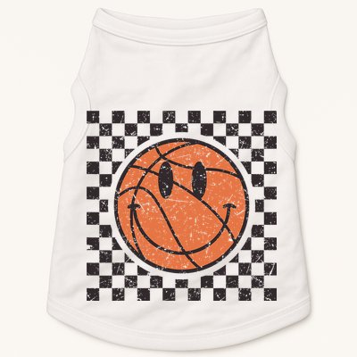 Happy Face Basketball Lover Smile Face Funny Smiling Doggie Tank