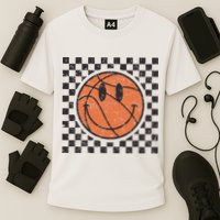 Happy Face Basketball Lover Smile Face Funny Smiling Performance Shirt