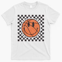 Happy Face Basketball Lover Smile Face Funny Smiling T-Shirt