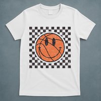 Happy Face Basketball Lover Smile Face Funny Smiling T-Shirt
