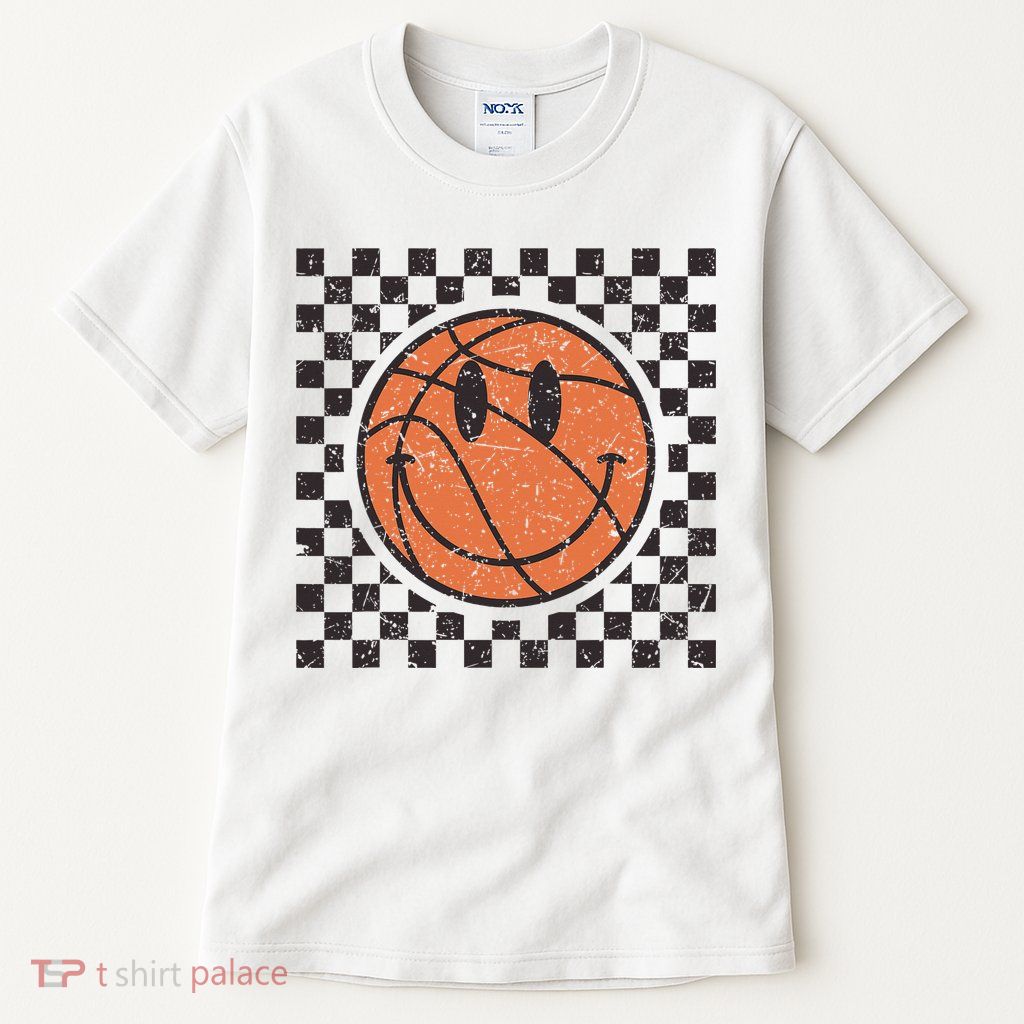 Happy Face Basketball Lover Smile Face Funny Smiling Tall T-Shirt