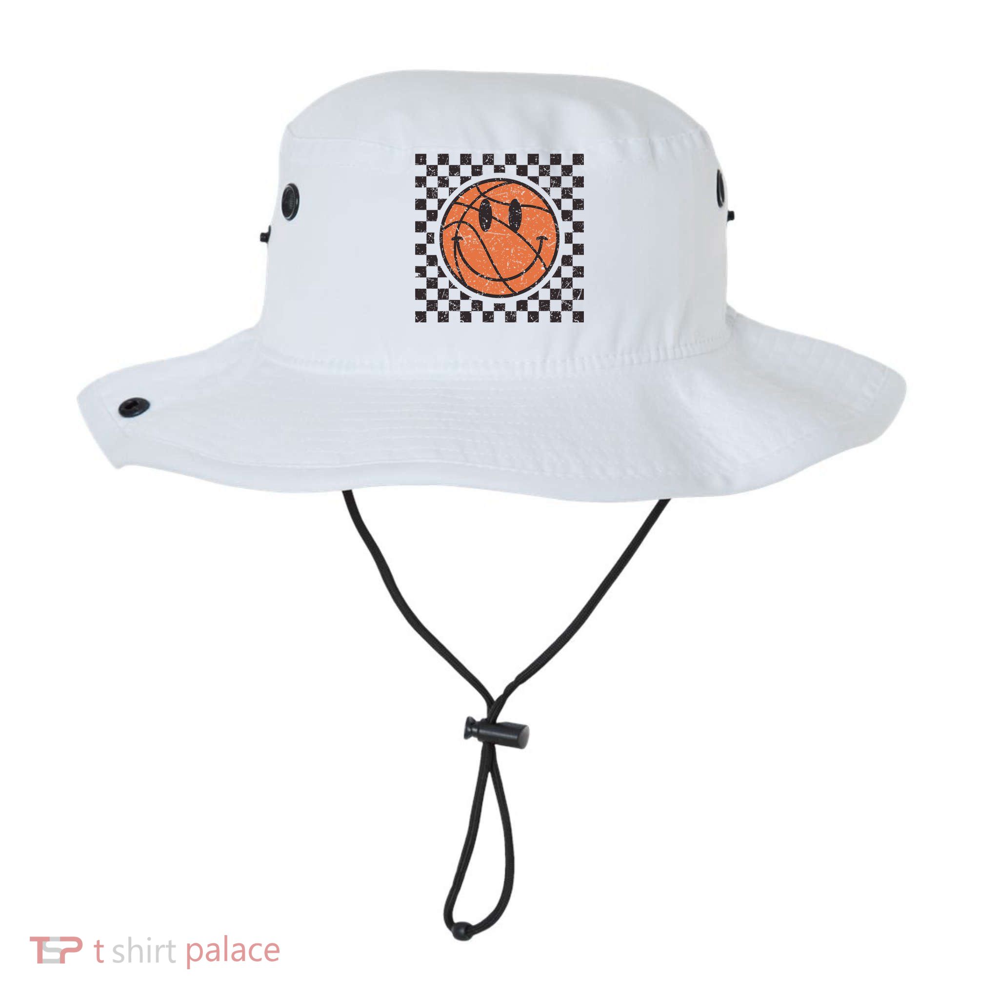 Happy Face Basketball Lover Smile Face Funny Smiling Bucket Hat