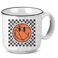 Happy Face Basketball Lover Smile Face Funny Smiling 15oz Campfire Ceramic Mug
