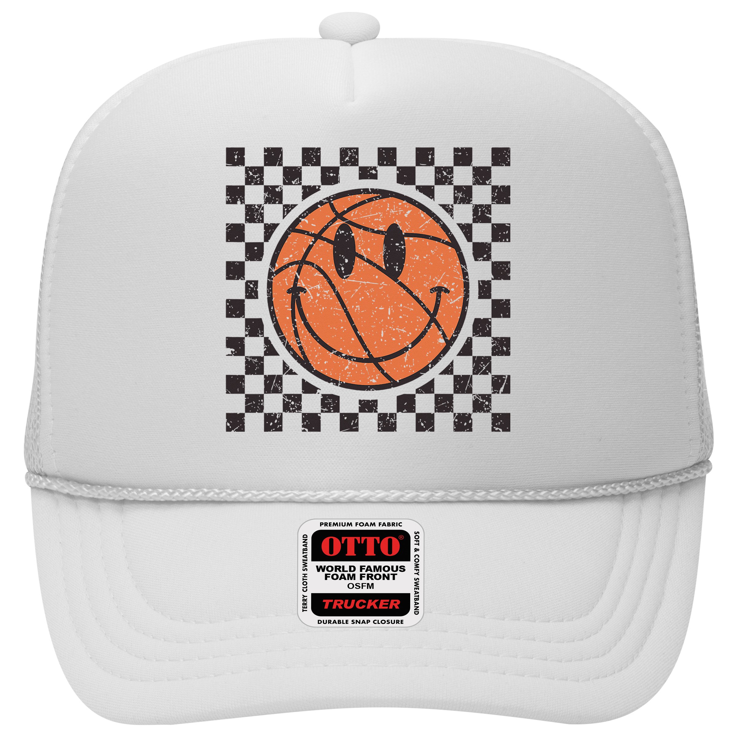 Happy Face Basketball Lover Smile Face Funny Smiling Hat