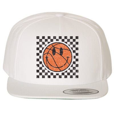 Happy Face Basketball Lover Smile Face Funny Smiling Wool Snapback Cap