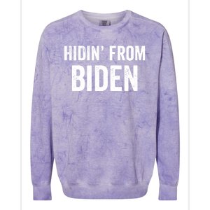 Hidin From Biden Colorblast Crewneck Sweatshirt