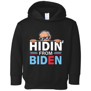 Hidin From Biden Funny Toddler Hoodie