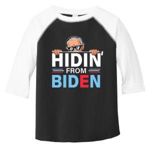 Hidin From Biden Funny Toddler Fine Jersey T-Shirt