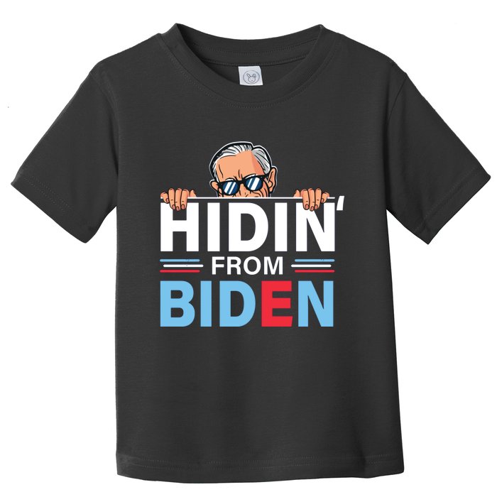 Hidin From Biden Funny Toddler T-Shirt