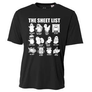 Halloween Funny Boo Sheet Halloween The Sheet List Cooling Performance Crew T-Shirt