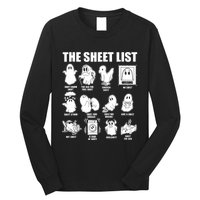 Halloween Funny Boo Sheet Halloween The Sheet List Long Sleeve Shirt