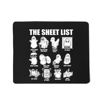 Halloween Funny Boo Sheet Halloween The Sheet List Mousepad