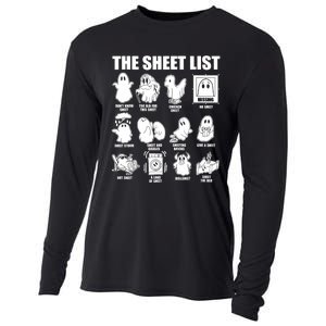 Halloween Funny Boo Sheet Halloween The Sheet List Cooling Performance Long Sleeve Crew