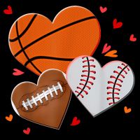 Heart Football Basketball Baseball Valentines Day Boy Visor