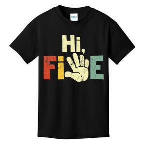 Hi Five Birthday Party Decorations 5 Year Old Kids T-Shirt