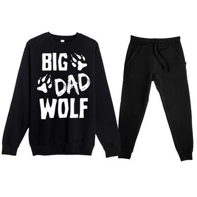 Halloween Funny Big Dad Wolf Premium Crewneck Sweatsuit Set