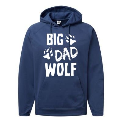 Halloween Funny Big Dad Wolf Performance Fleece Hoodie